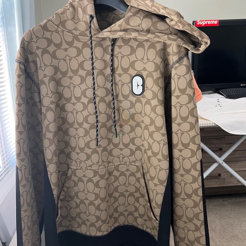 Coach Tan Patterned Hoodie